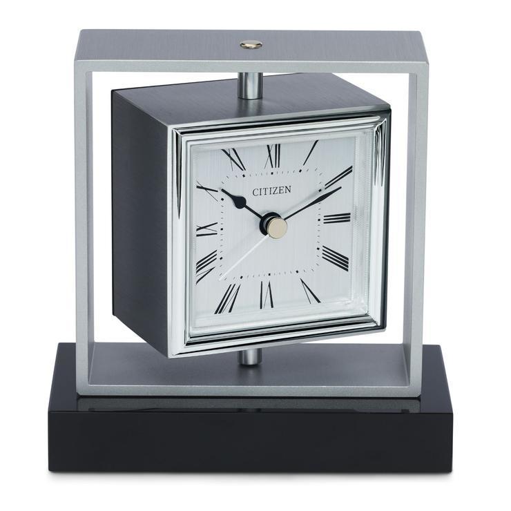 Citizen: desk clock in a clear square spinner