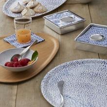 Mariposa: Mustique Ceramic Canape Plate with Rattan Spoon